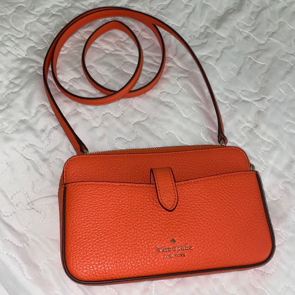 COPY - Kate Spade small tab crossbody, Leila, in coral buds color